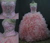 Siaoryne LP015 Sweetheart Two Pieces Ball Gown Quinceanera Dress ,Pink Puffy Organza Prom Dress for Sweet 15 birthday party debutante Gown