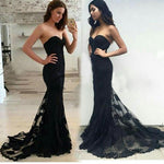 LP6983 Breathtaking Sweetheart Black Mermaid Lace Evening Gown robe de soiree longue  2020 Formal Party Dresses