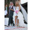 Siaoryne High Low Wedding Dresses Beach Ruffle Organza Corset Bride Dress Sweetheart Cheap Gown WD1007