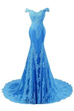 LP7891 Gorgeous  Evening Long Dress off the Shoulder Lace Formal Prom Gowns,2018 Vestido De Festa Longo