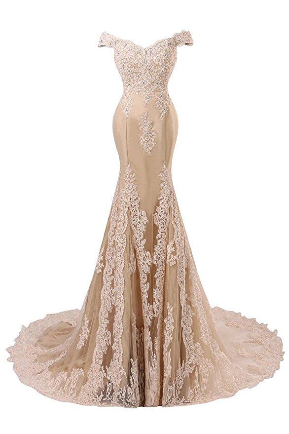 LP7891 Gorgeous  Evening Long Dress off the Shoulder Lace Formal Prom Gowns,2018 Vestido De Festa Longo