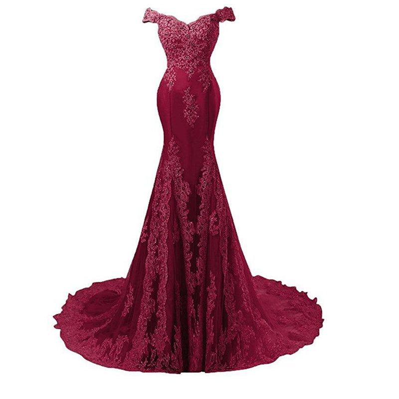 LP7891 Gorgeous  Evening Long Dress off the Shoulder Lace Formal Prom Gowns,2018 Vestido De Festa Longo