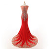 Siaoryne O Neck Cap Sleeves Mermaid Prom Evening Dresses Women Formal Gowns With Applliqued Lace