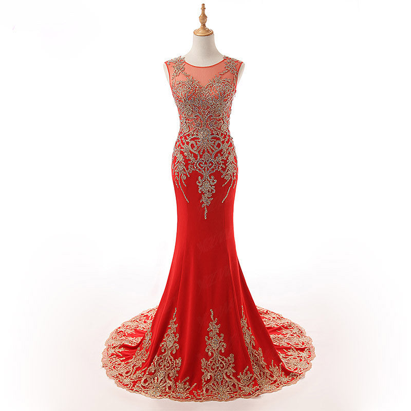 Siaoryne O Neck Cap Sleeves Mermaid Prom Evening Dresses Women Formal Gowns With Applliqued Lace
