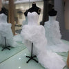 Siaoryne High Low Wedding Dresses Beach Ruffle Organza Corset Bride Dress Sweetheart Cheap Gown WD1007