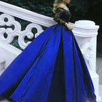 Stunning Burgundy Women Formal Evening Gown Off the Shoulder Long Sleeves satin A Line Lace Prom Dresses