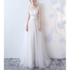 Lace and tulle Beach Bridal Gown Lace Bohe Wedding Dresses Long Robe De Mariee WD5539
