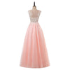 Fancy Pink Appliqued Lace Long 2020 Prom Dress balo elbiseleri Women Formal Party Gown
