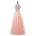 Fancy Pink Appliqued Lace Long 2020 Prom Dress balo elbiseleri Women Formal Party Gown