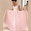 Fancy Pink Appliqued Lace Long 2020 Prom Dress balo elbiseleri Women Formal Party Gown