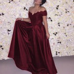 Elegant Black Lace Prom Dress Off the Shoulder A Line Women Evening Long Dresses vestido de formatura