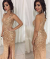 Luxury Crystal Rhinestones Prom Dresses party Evening Gowns Mermaid Sexy Style
