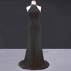 New High Neck Halter Fitted mermaid Formal Gown Red Prom 2018 Dresses Long Women Wear For Evening Party