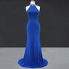 New High Neck Halter Fitted mermaid Formal Gown Red Prom 2018 Dresses Long Women Wear For Evening Party