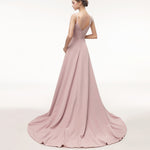 Pink Spaghetti Straps Bridesmaid Dresses Long Evening Gown vestido de formatura