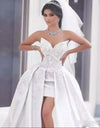 sweetheart Sexy High Low Lace Wedding dress A Line Front Short Long Back Bridal Gowns Roabe De Mariee
