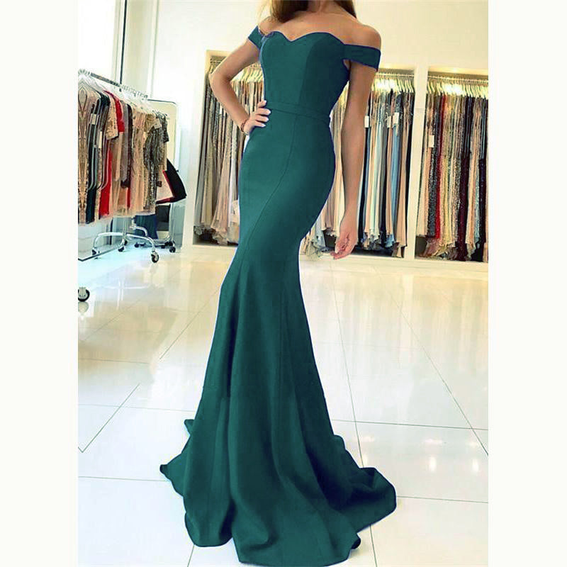 Off the Shoulder Royal Blue Mermaid Prom Dresses Long Women Party Gown ...