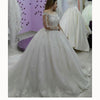 Romance Off the Shoulder Long Sleeves Lace Bridal Dresses vestido de casamento Wedding Gown Ball Gown WD5601