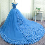 Siaoryne Uniqe Custom Made Handmade Flowers Rose Wedding Dresses New Fashion Prom Gowns