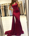 On Sale Online Shop One Shoulder Cheap Mermaid Prom Dress Long Formal Gowns PL011123