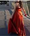 Amazing Wine Red /Green/yellow Long Formal Prom Dresses 2022 Straps Gown with high Slit PL8773