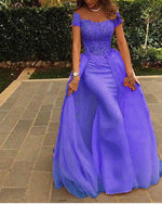 Fancy Cap Sleeves Mermaid Prom Dress with Cape Long Girls Formal Party Dresses