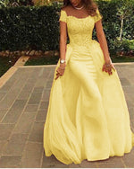 Fancy Cap Sleeves Mermaid Prom Dress with Cape Long Girls Formal Party Dresses