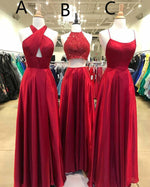 Custom Made Long Senior Prom Dress Red Formal Gown Women Evening Party Gown LP362