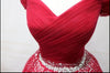 Red Short Prom Dress off the Shoulder Girls 8th Graduation Homecoming  Gown with Beading Belt