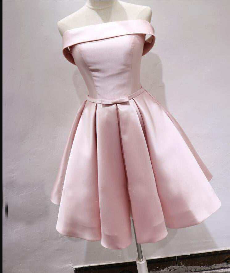 Pink Strapless Short Homecoming Dresses Girls Mini semi Formal Graduation Prom Gown