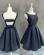 Navy Homecoming Dress Short Party Dress Girls 8th Grade Graduation Gown
