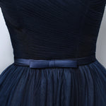 Navy Off the Shoulder Tulle Long Prom Dress Women Evening Party  Gown Long LP554
