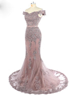 2020 Mermaid Long Evening Lace Gown Women Formal  Dresses
