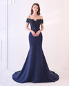 Off the Shoulder Pink Prom Dress Mermaid Long Formal Gown with Lace WL214