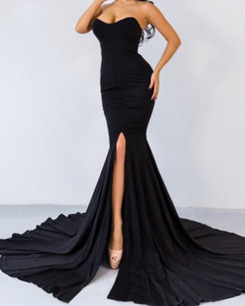 Backless Sexy Sweetheart Long Evening Formal Gown women Prom Dresses