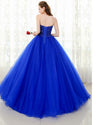 Royal Blue Sweetheart Beading Ball Gown Prom Dress Corset Formal Wear 2019