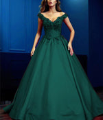 Elegant New Lace Flowers A Line Prom Dresses Vestido De Women Evening Formal Gown 2019
