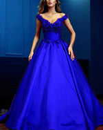 Elegant New Lace Flowers A Line Prom Dresses Vestido De Women Evening Formal Gown 2019