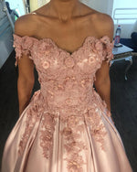 Burgundy Gorgeous Flower Lace Ball Gown Women Formal Prom Evening Dress /Wedding Party Dress