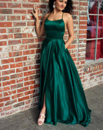 Royal Blue Prom Dresses  Halter Long Graduation Girls Party Gown with Split PL5587