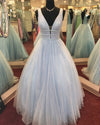 Sexy V Neck Bling Bling Sequins Prom Dress Long Graduation Party Gown with Straps PL5523
