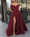 Elegant Light Blue/Gold/Red Long Women Formal Evening Gowns 2022 with Split PL541