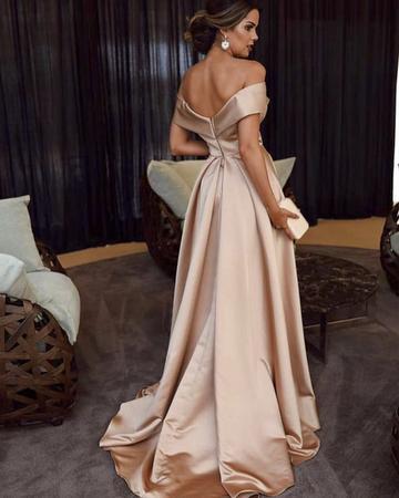 Blush Pink Girls Prom Formal Dresses Long Satin A Line Graduation Gown 2019 PL998