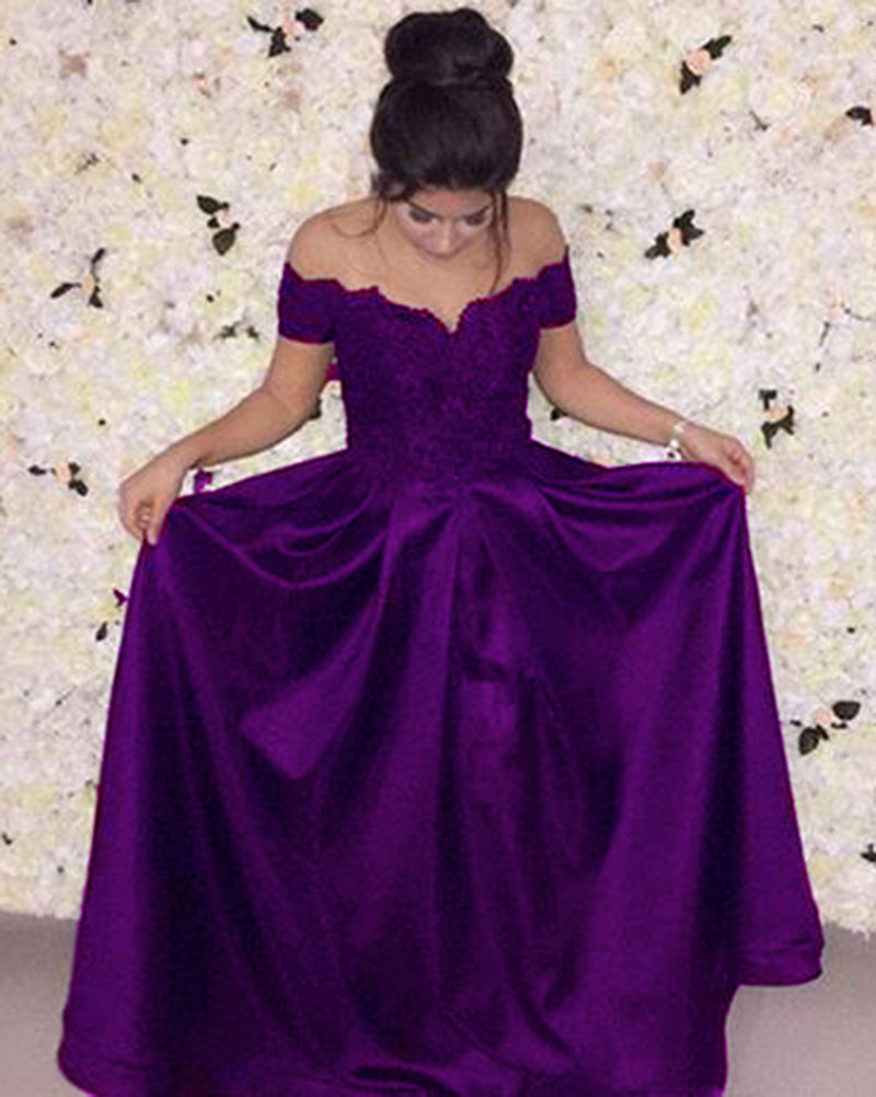 Cheap Black party Prom Dress 2022 Vestido De Festa off the shoulder Gown PL214