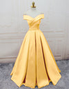 Off the Shoulder A Line Satin Red/Blue Girls Senior 2021 Prom dresses Long PL2103