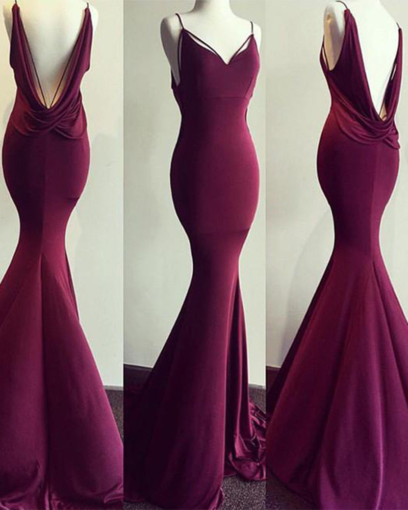 Elegant Vestido De Festa Fitted Long Evening Gown PL241