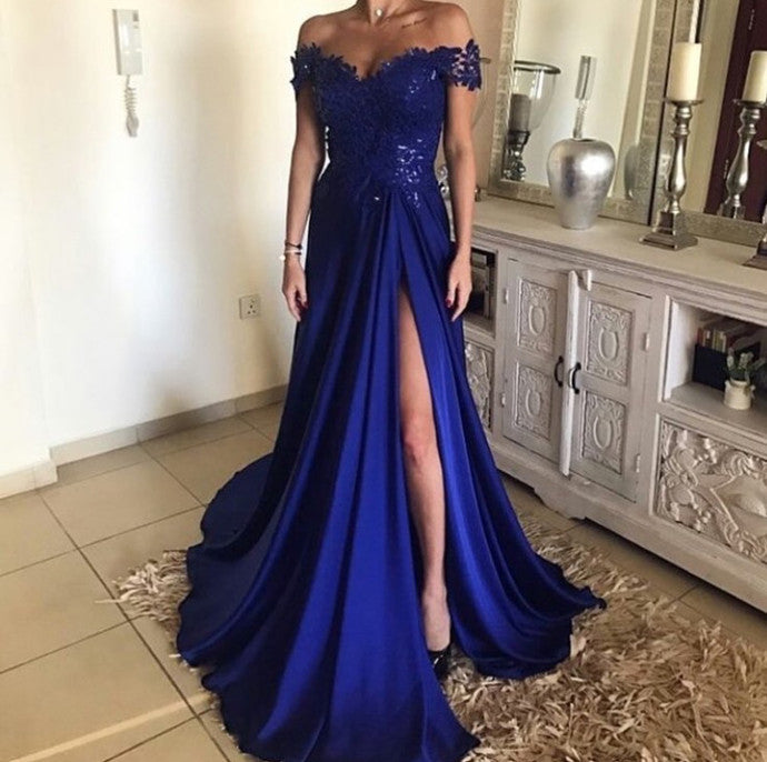 Off the Shoulder Lace  Long Evening Formal Dress for Women 2021 PL3202