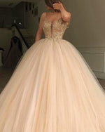 Siaoryne 2020 New Champagne Ball Gown Women  Gala Dresses with Straps PL660