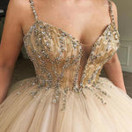 Siaoryne 2020 New Champagne Ball Gown Women  Gala Dresses with Straps PL660
