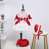 4PCS Spain Dress Girls Royal Costumes Kids Princess Wedding Birthday Dresses Party Lace Robe Fille Baby Girl Christmas Clothing